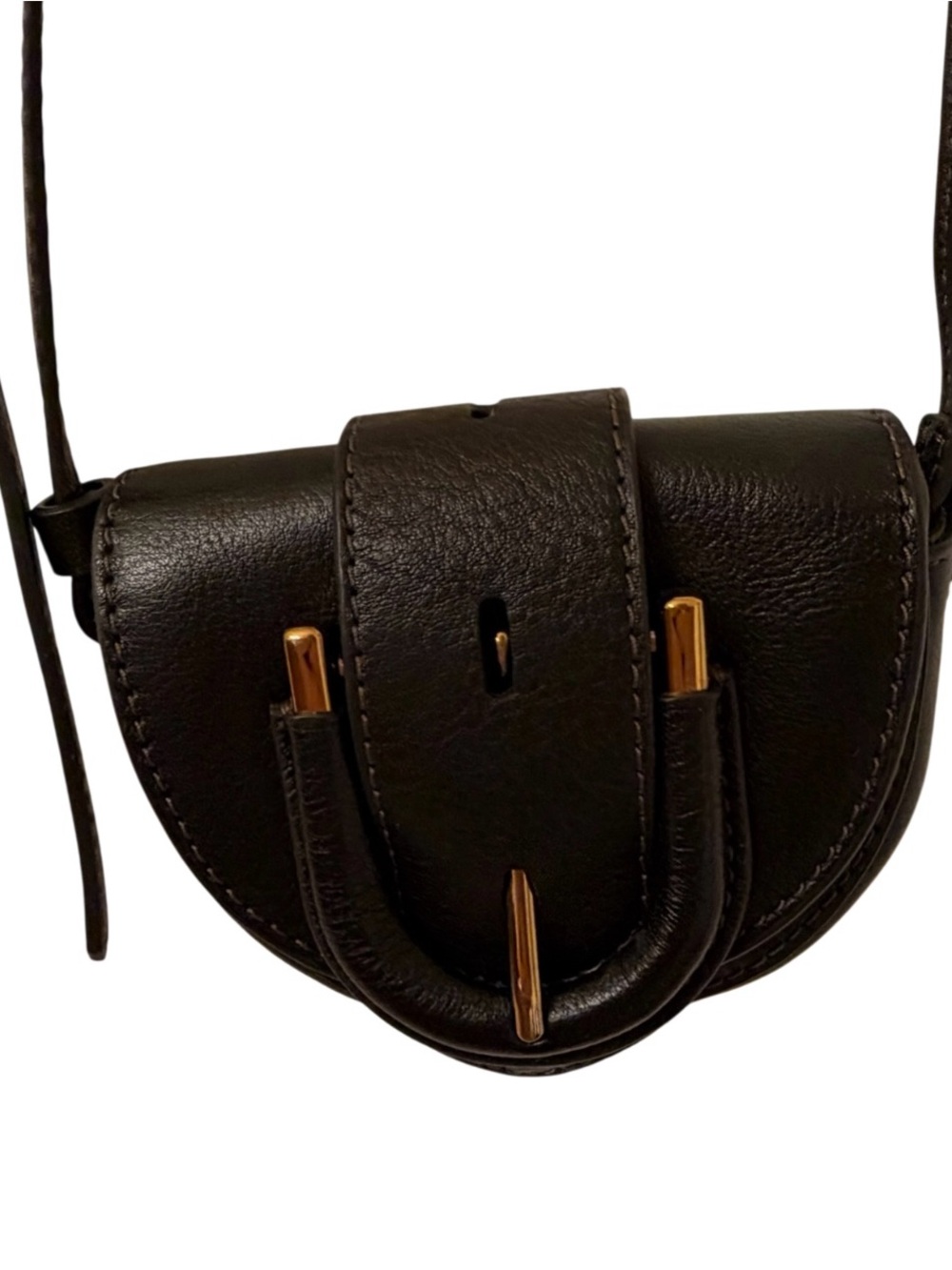 Fossil Women's Harwell Micro Black Flap Crossbody - NWT **